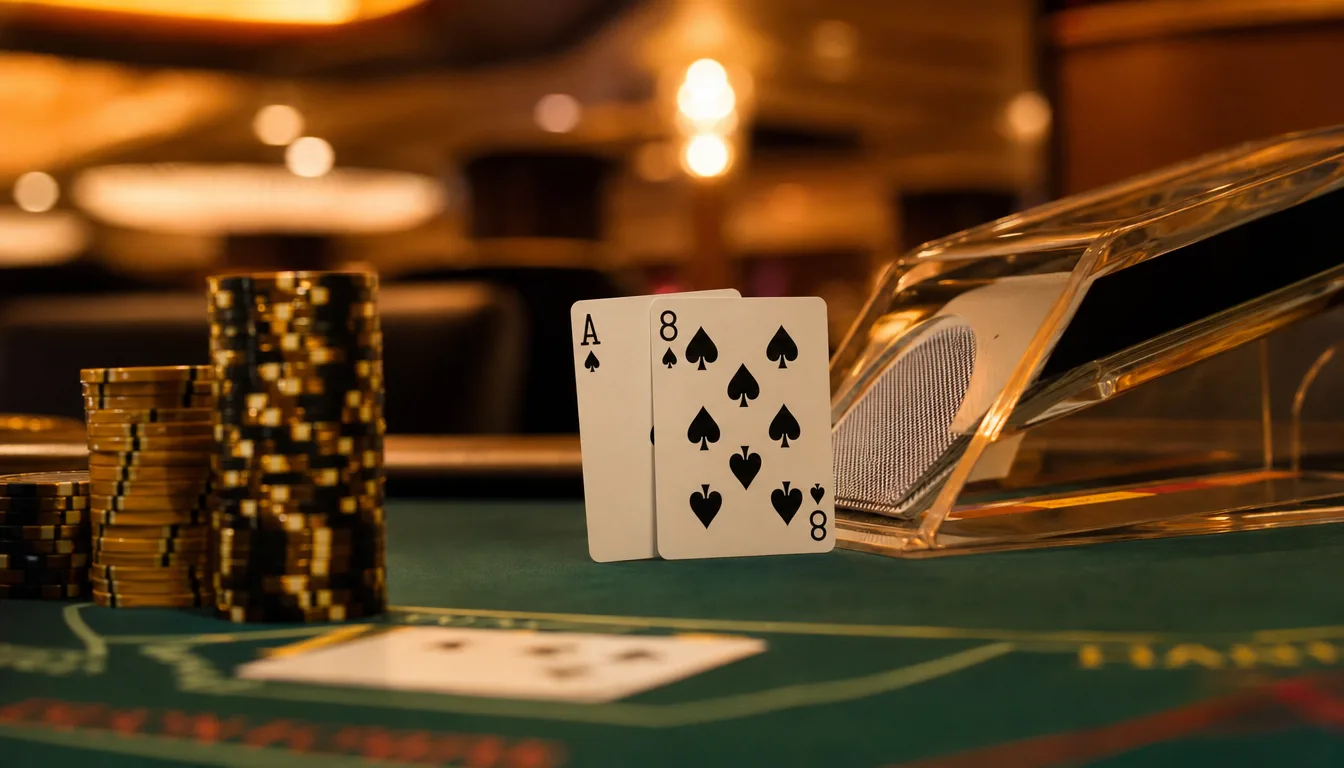 Baccarat winning formula strategy table layout with cards showing natural 9 at EE9 Online Casino Malaysia