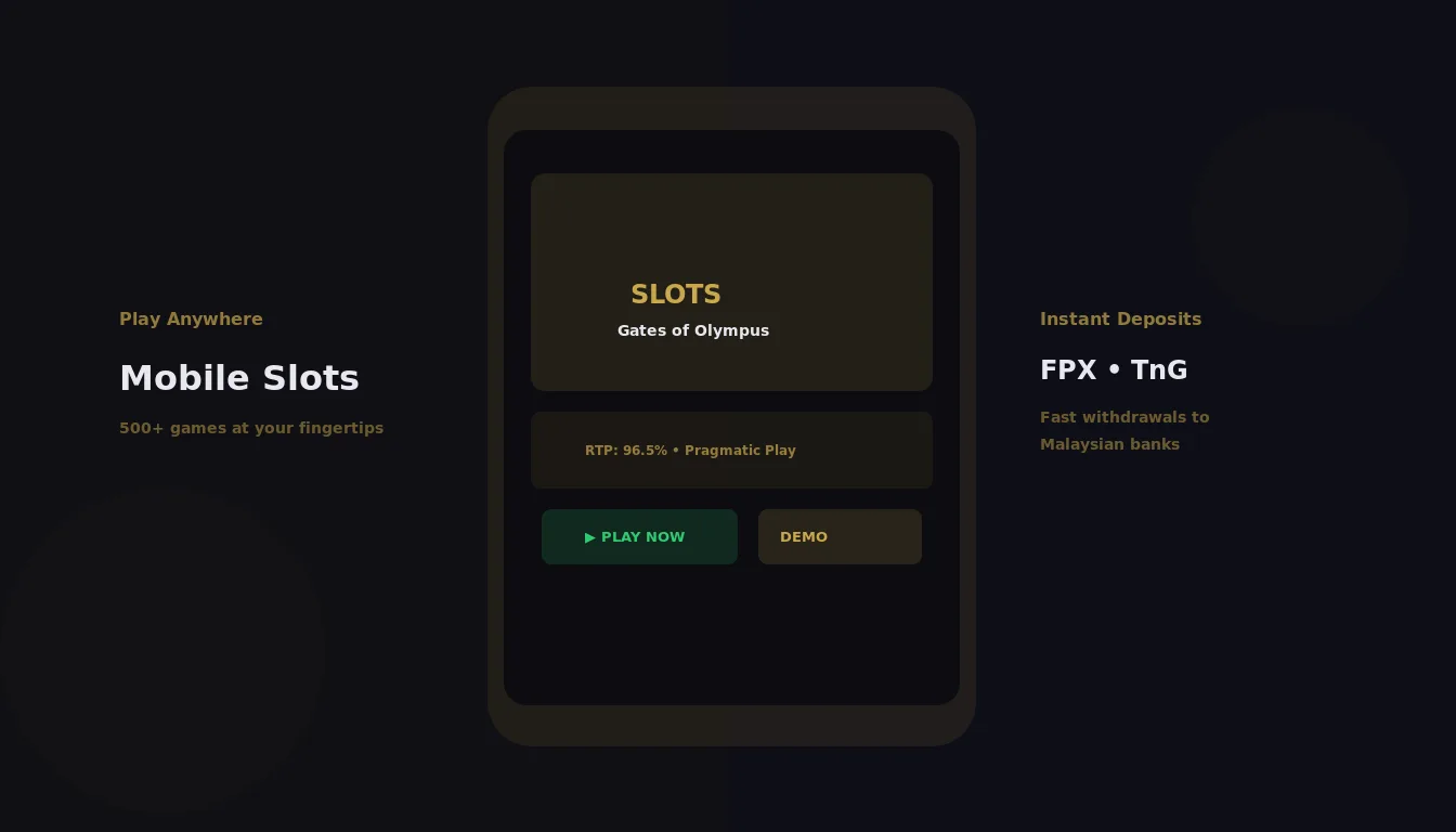 Playing high RTP online slots on mobile phone at EE9 Casino Malaysia with golden wins